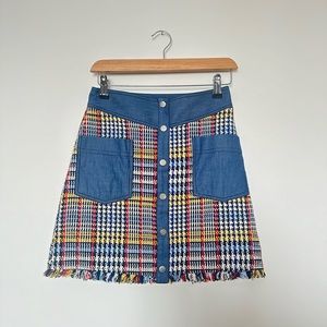 ⛱️ 2/20$ Zara contrasting tweed mini skirt size xs